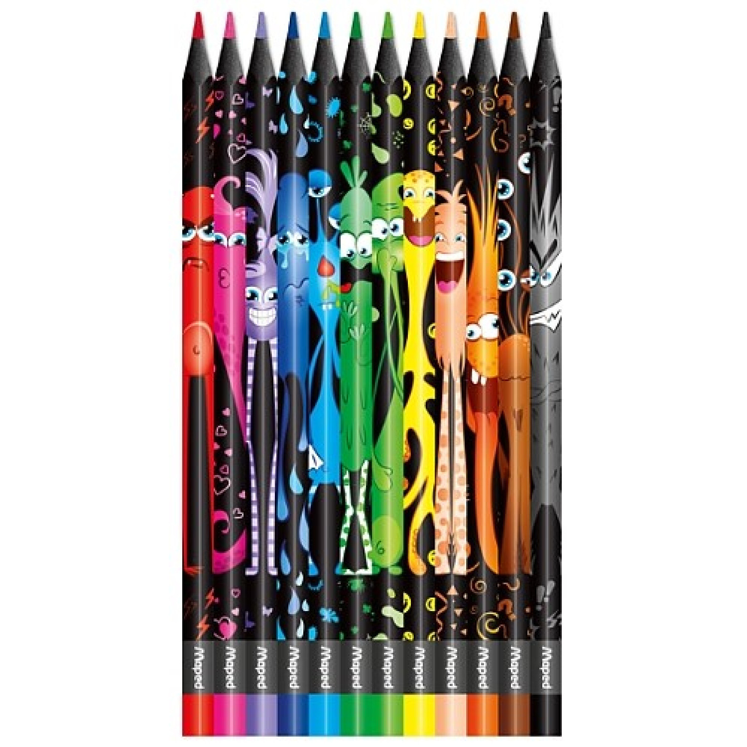 Цветни моливи Maped Color Peps Black Monster