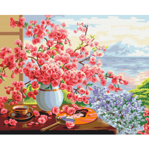 Рисуване по номера Японски натюрморт, с подрамка, 40х50 см.