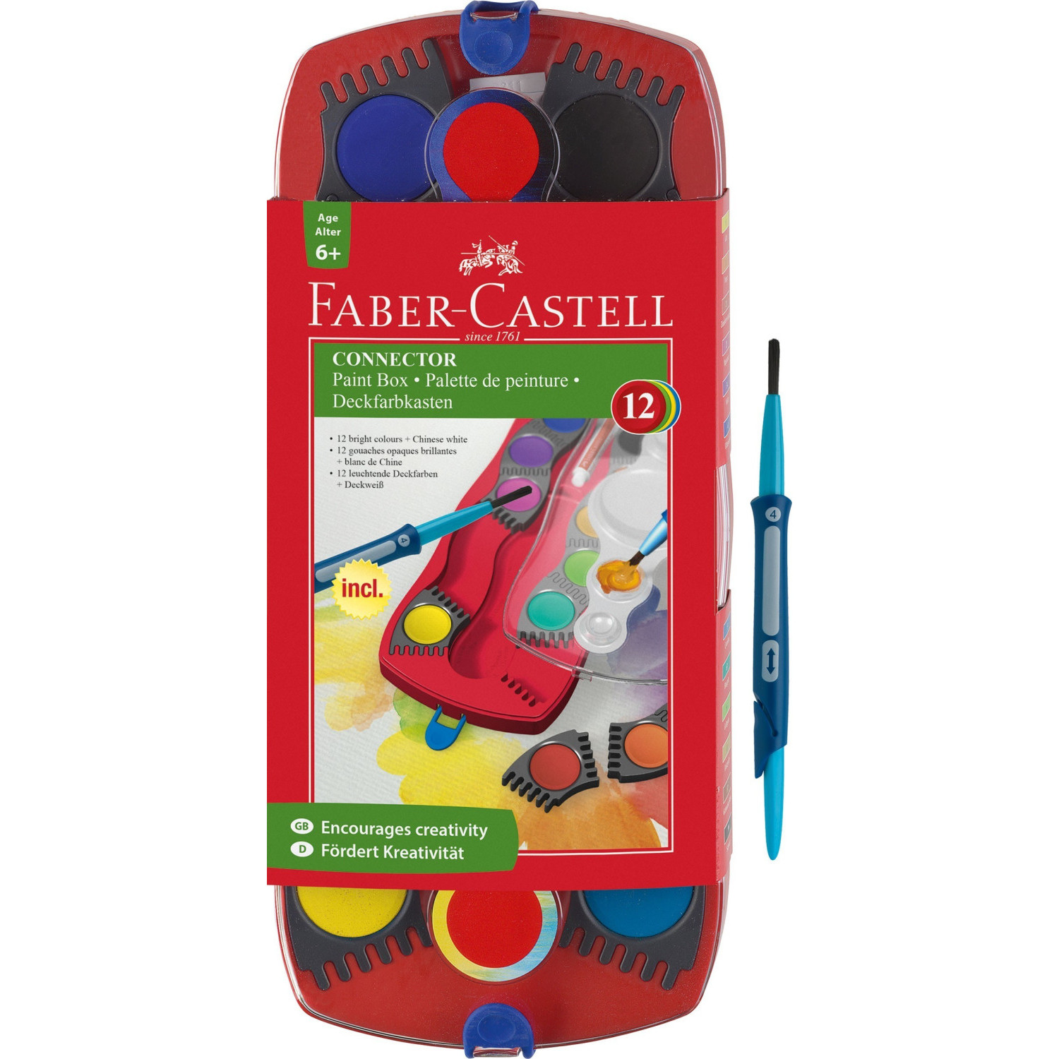 Акварелни бои Faber-castell Connector, 12 цвята