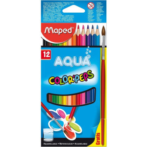 Цветни моливи Maped Color Peps, акварелни, 12 цвята