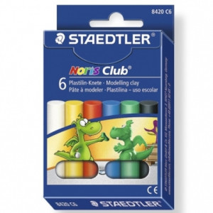 Пластилин Staedtler Noris Club 8420, 6 цвята