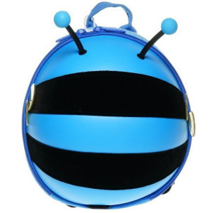 Детска раница Zizito Пчеличка, мини, с предпазен колан, синя