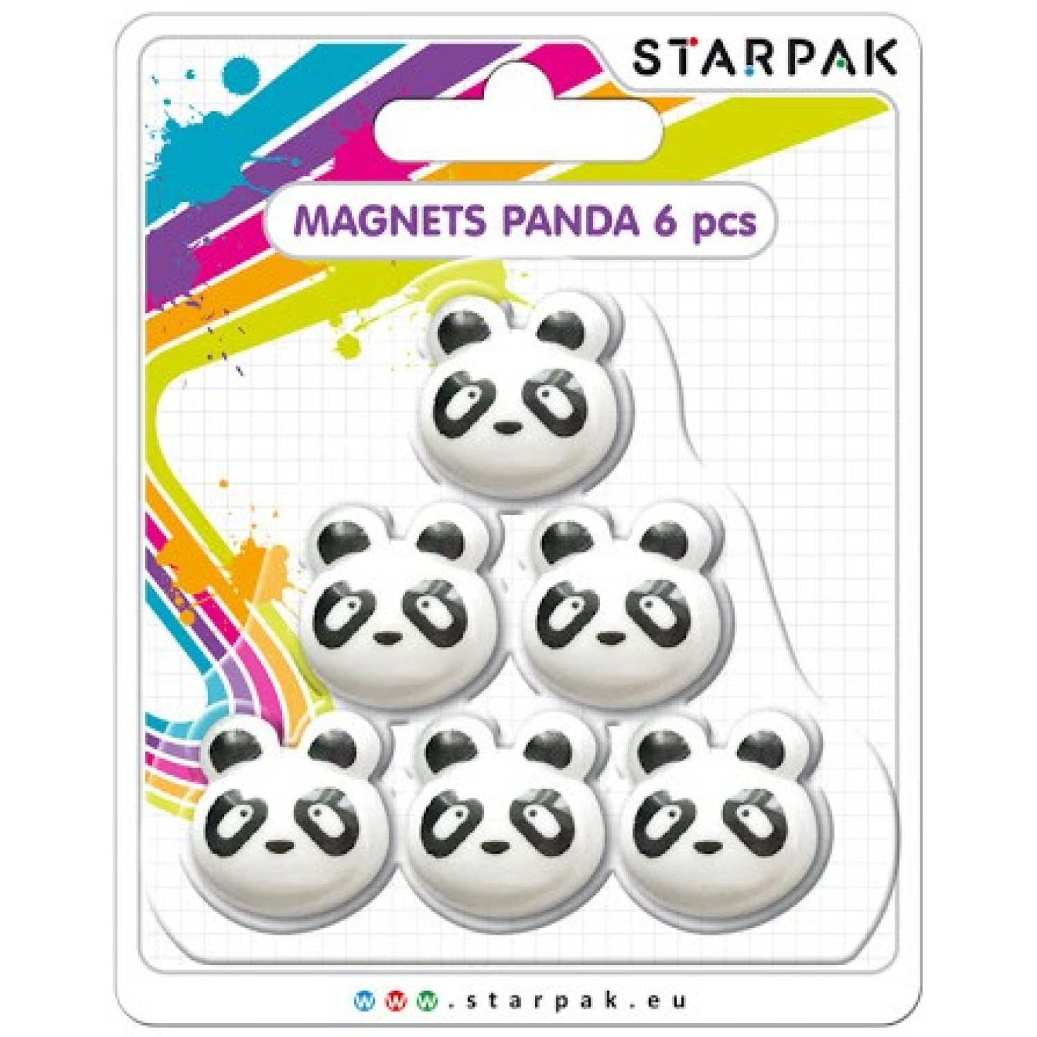 Магнити Starpak Panda, 6 броя