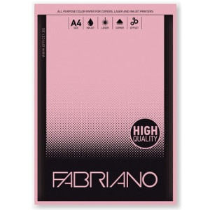 Цветна хартия Fabriano А4, 80 гр., розова 50 листа