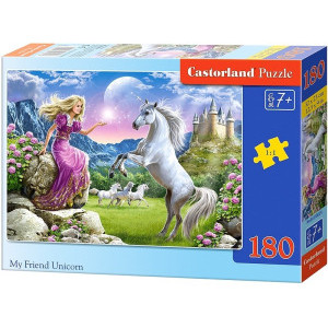 Пъзел Castorland My Friend Unicorn, 180 елемента, B-018024