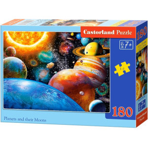 Пъзел Castorland Plnetes and their moons, 180 елемента, B-018345
