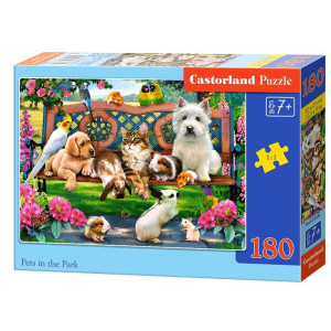 Пъзел Castorland Pets on the Park, 180 елемента, B-018444