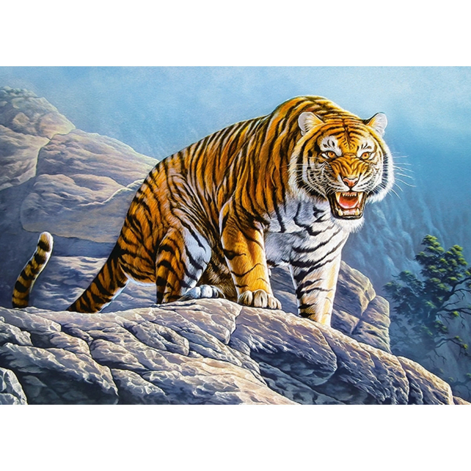 Пъзел Castorland Tiger on the Rock, 180 елемента, B-018451
