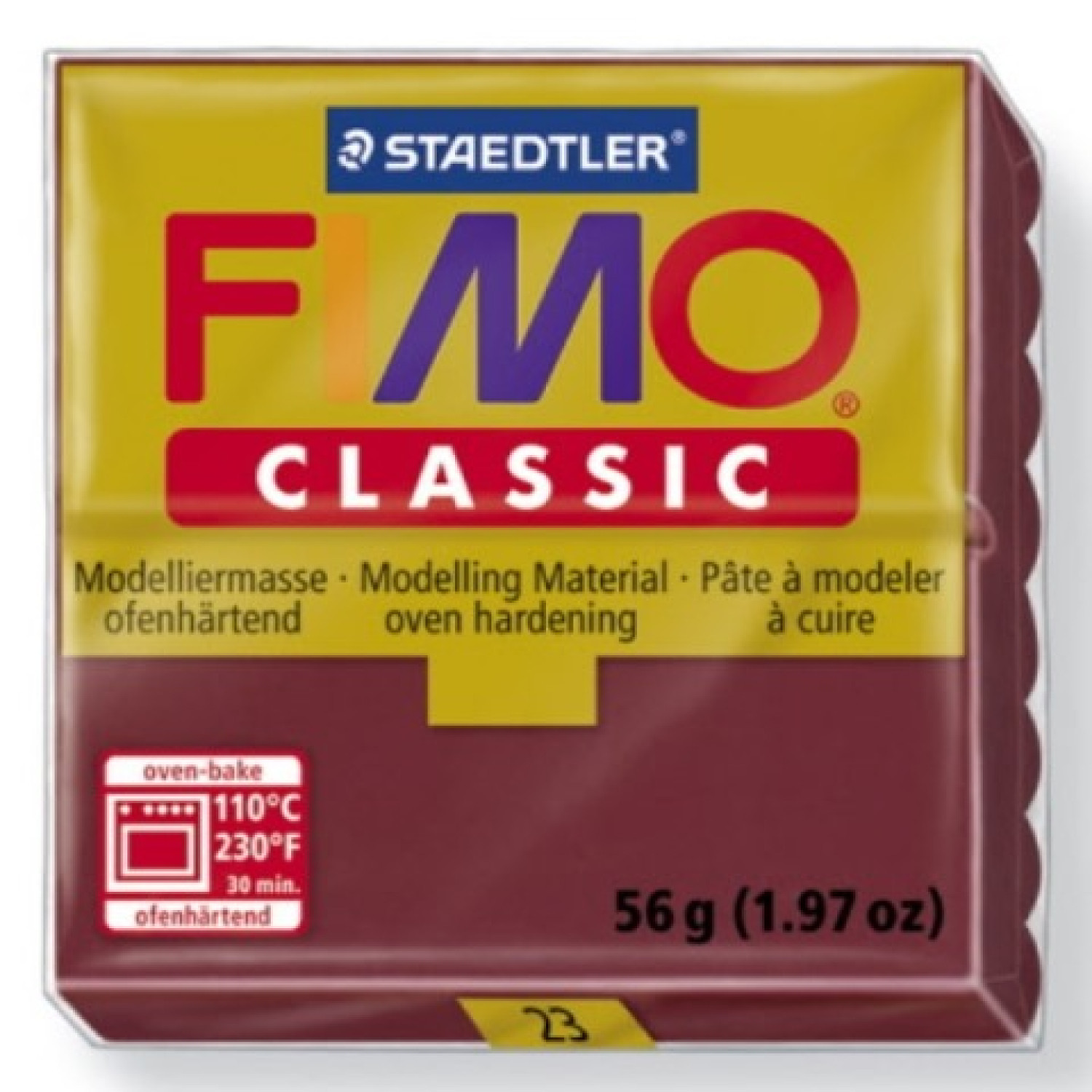 Полимерна глина Staedtler Fimo Classic,56 g бордо23