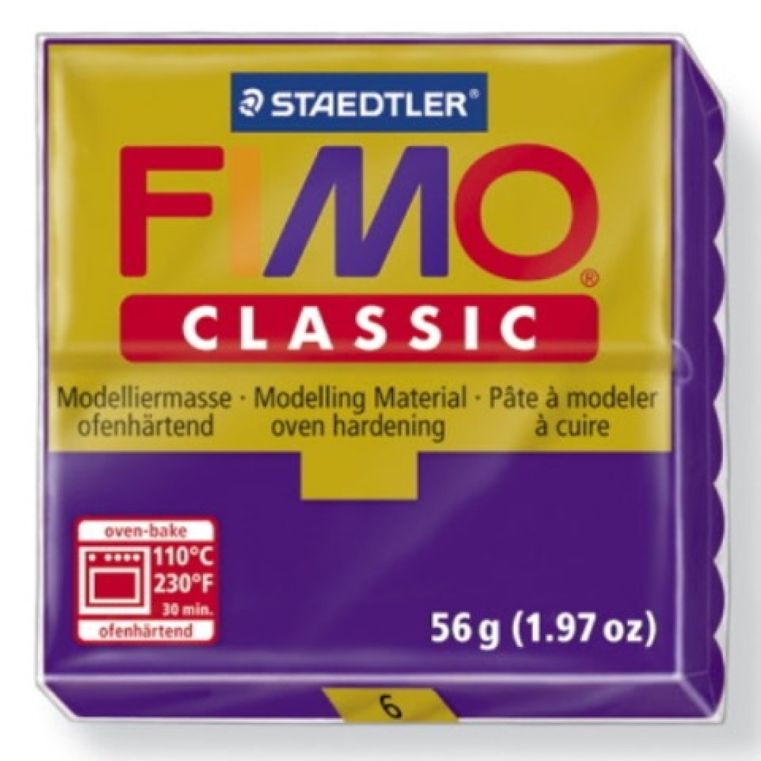 Полимерна глина Staedtler Fimo Classic,56 g лилав 6