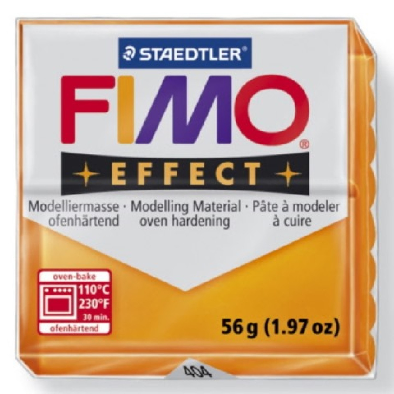 Полимерна глина Staedtler Fimo Effect,56 g прозрачно оранжев 404