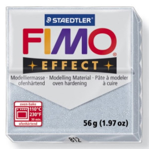 Полимерна глина Staedtler Fimo Effect,56 g лъскаво сребрист 812