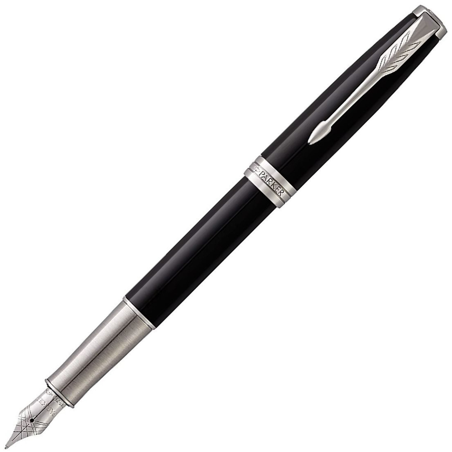 Писалка Parker Sonnet Lacquer CT 18K, Black and Chrome