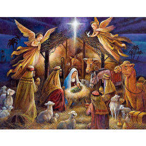 Рисуване по номера Nativity Scene, с подрамка, 40х50 см.