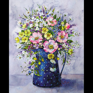 Рисуване по номера Букет от диви цветя, с подрамка, 40х50 см.