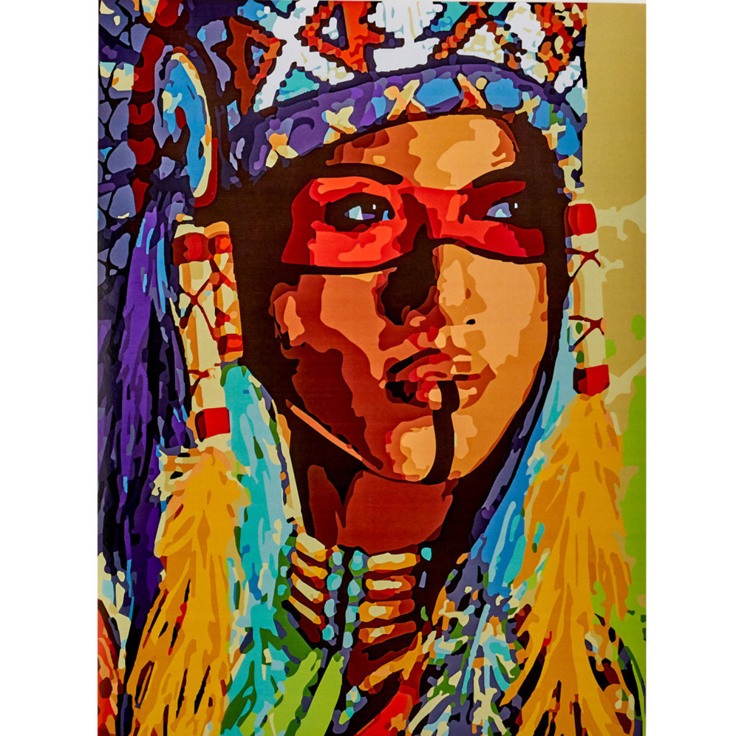 Рисуване по номера Native American Woman, с подрамка, 40х50 см.