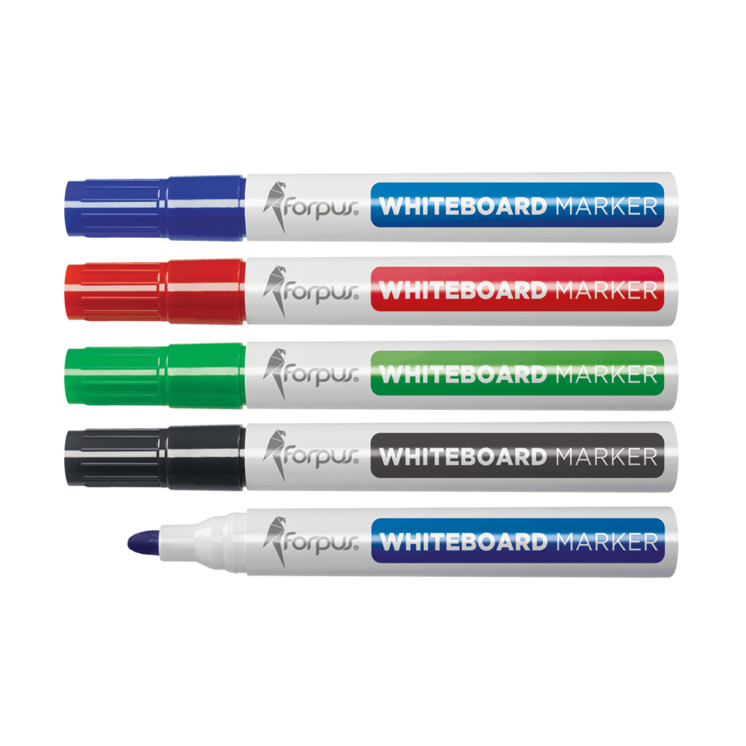 Комплект маркери за бяла дъска Forpus, объл връх, 4 цвята