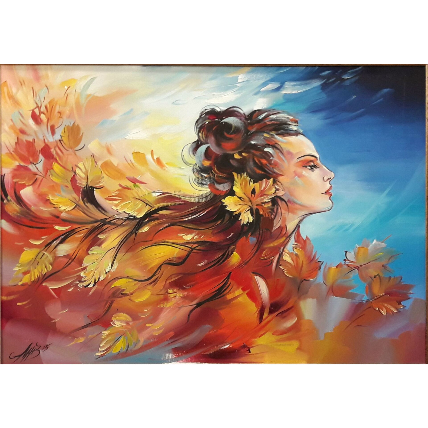 Рисуване по номера Феята на есента (по оригинал на Миглена Кирилова), с подрамка, 40х50 см.