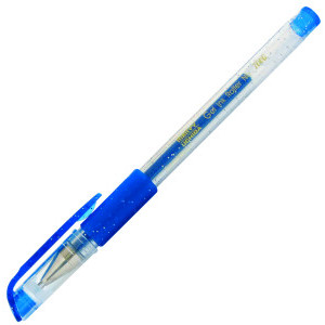 Гел химикалка глитер Marvy Uchida, синя, 0.7 мм