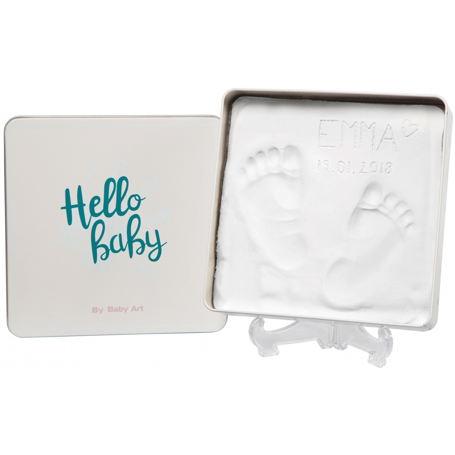 Кутия за бебешки отпечатък Baby Art Essentials, квадратна