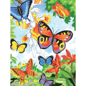 Рисуване по номера Пеперуди, с цветни моливи, 22х30