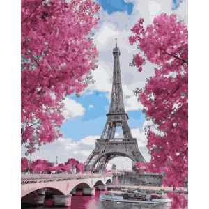 Рисуване по номера Магнолии в Париж, с подрамка, 40х50 см.
