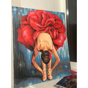 Рисуване по номера Цветна балерина, с подрамка, 40х50 см.
