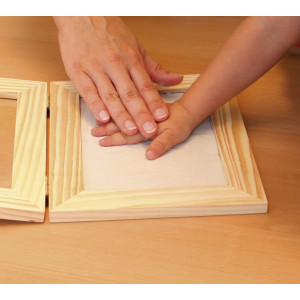 Отпечатък за ръчичка, с дървена рамка, 129001