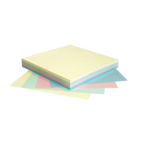 Куб Info notes самозалепващи листчета 75х75 см, 100 листа, 4 цвята пастел