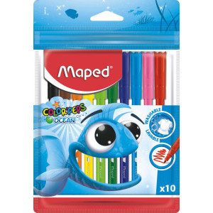 Флумастери Maped Color Peps Ocean, 10 цвята
