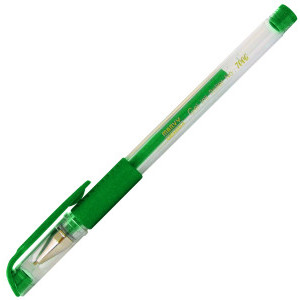 Гел химикалка Marvy Uchida, металик, 0.7 мм, зелена