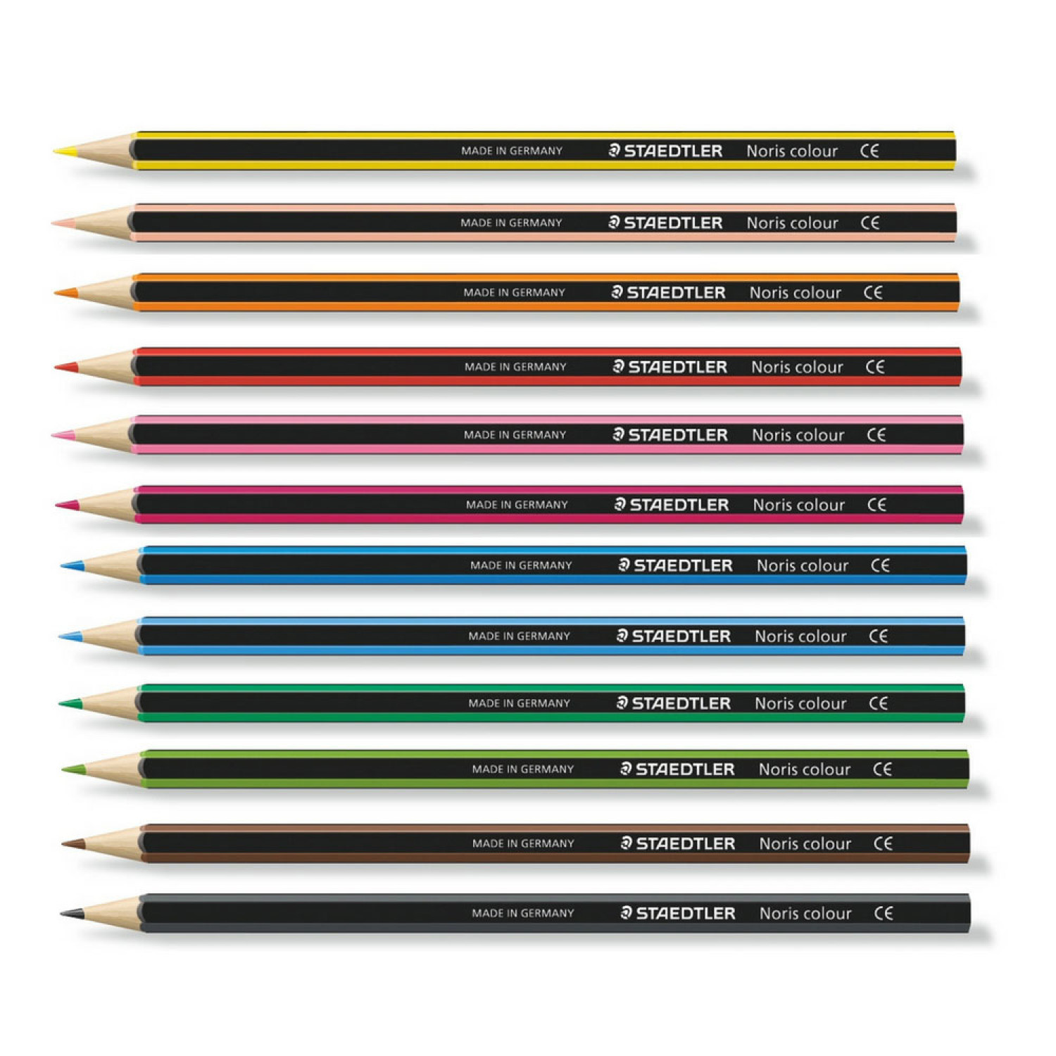 Цветни моливи Staedtler Noris Colour 12 цвята+Noris eco+гума