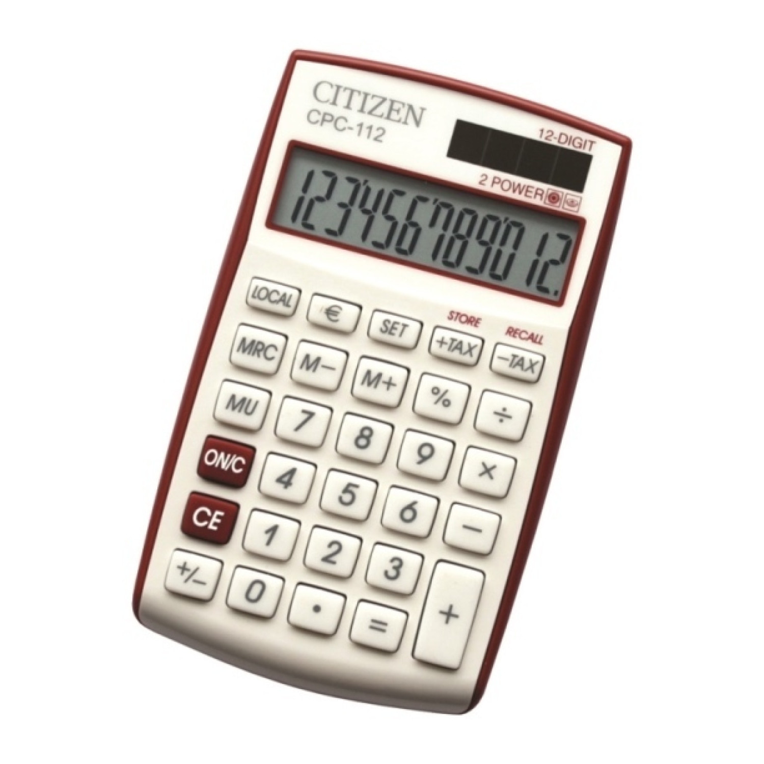 Настолен калкулатор Citizen Vivid CPC 112, червен