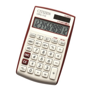 Настолен калкулатор Citizen Vivid CPC 112, червен