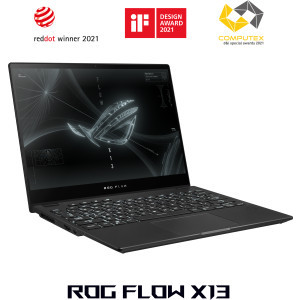 Лаптоп ASUS ROG Flow X13 GV301QH-K6042R, Ryzen 7-5900HS, 13.4" WUXGA IPS, 120 Hz, 16GB DDR4 4266 MHz, 512MB NVME, GTX 1650, Win 10 Pro