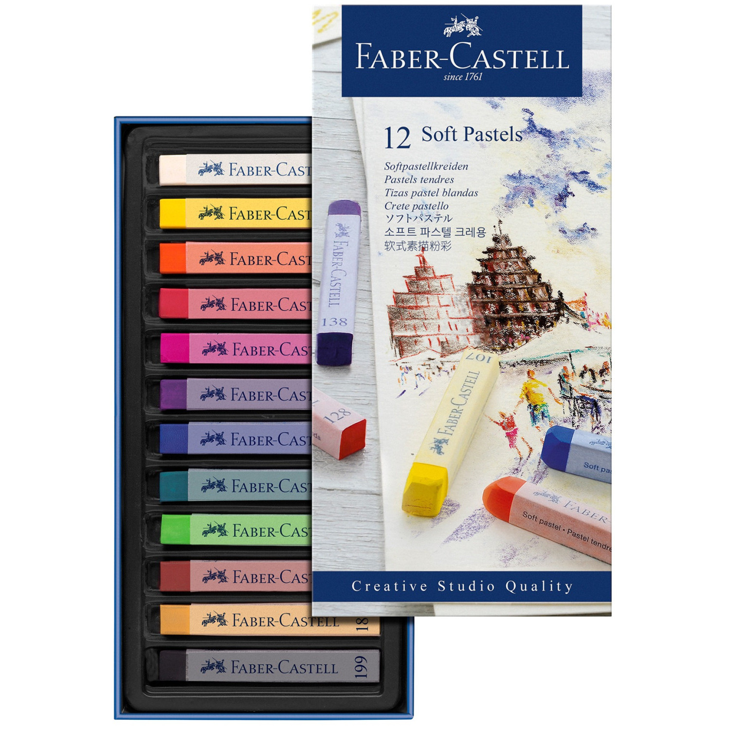 Пастели Faber-castell Creative Soft, 12 цвята