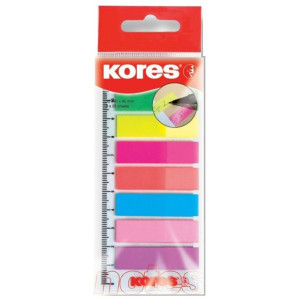 Цветни индекси Kores, 8 цвята, 12х14 мм.