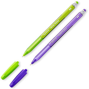 Химикалки Paper mate InkJoy 100 CAP Stylus, блистер, зелена и лилава