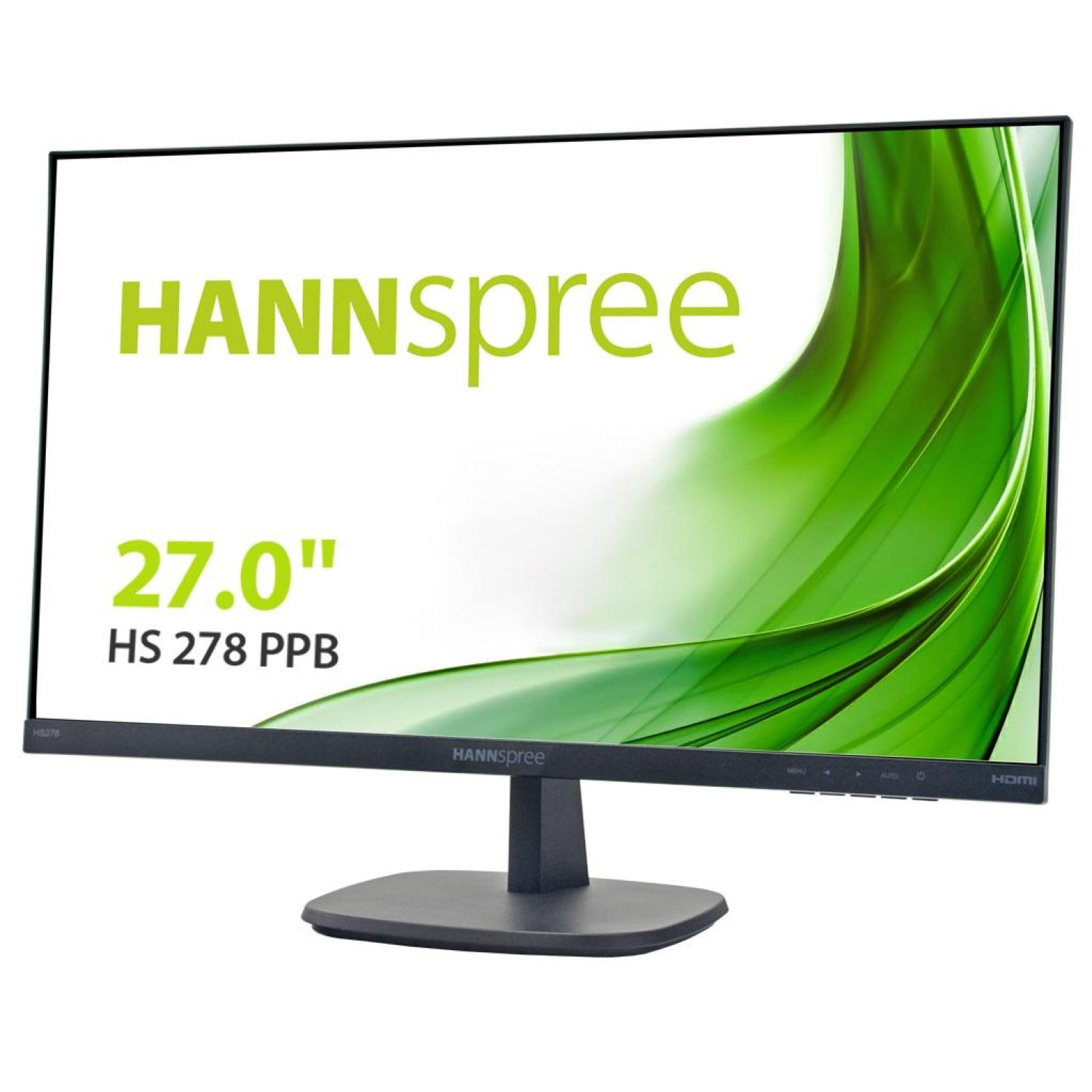 Монитор HANNSPREE HS 278 PPB, LED PLS,27 inch, Full-HD, D-Sub, DP, HDMI, Черен