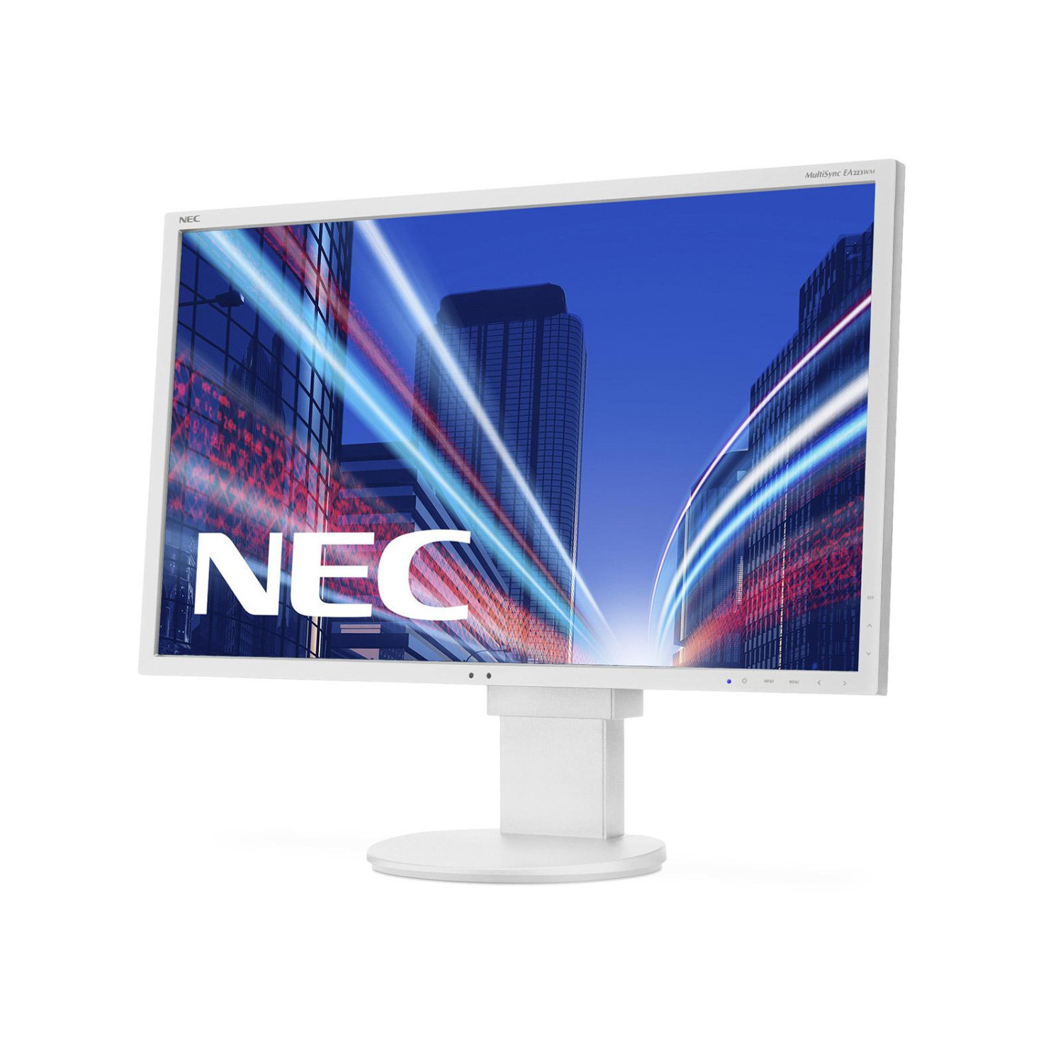 Монитор NEC MultiSync® EA223WM LCD 22", TN, 1680x1050, VGA, DVI, DisplayPort, Speakers, Бял