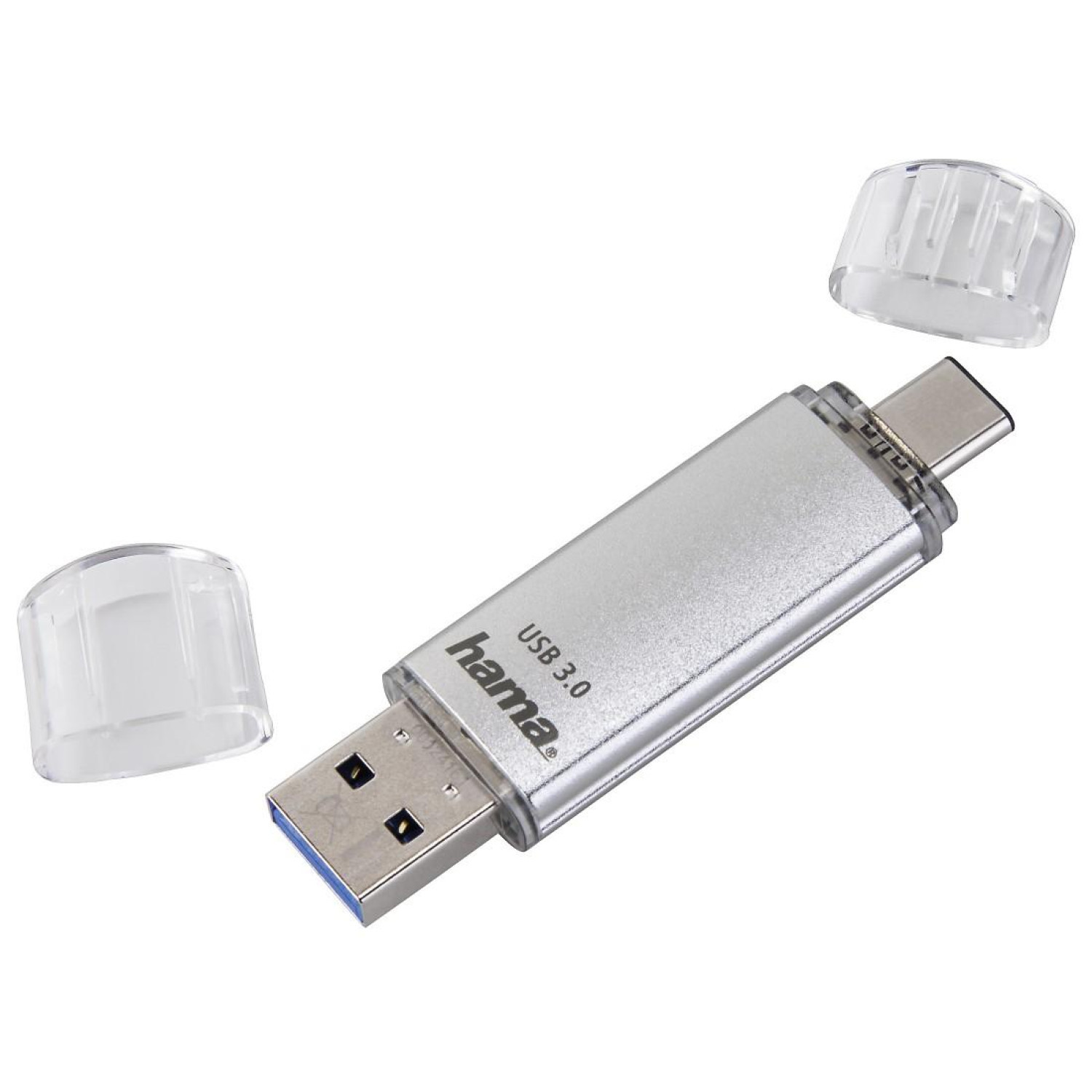 USB памет HAMA Тип USB-C Laeta 124163, 64GB, USB 3.1 Type-C, Сребрист