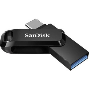 USB памет SanDisk Ultra Dual Drive Go, 64 GB, USB 3.2 1st Gen (USB 3.0), Черен
