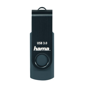 USB памет HAMA, 256GB, Rotate,  USB 3.0  90 MB/s, Петролно синьо