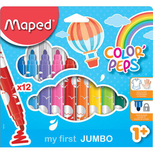 Флумастери Maped Color Peps Early Age, 12 цвята