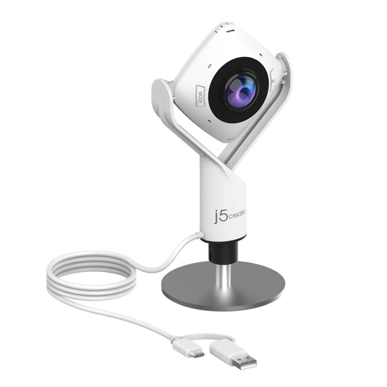 Уеб камера j5create JVCU360 All Around UltraHD,1080p, микрофон, USB, 360° 