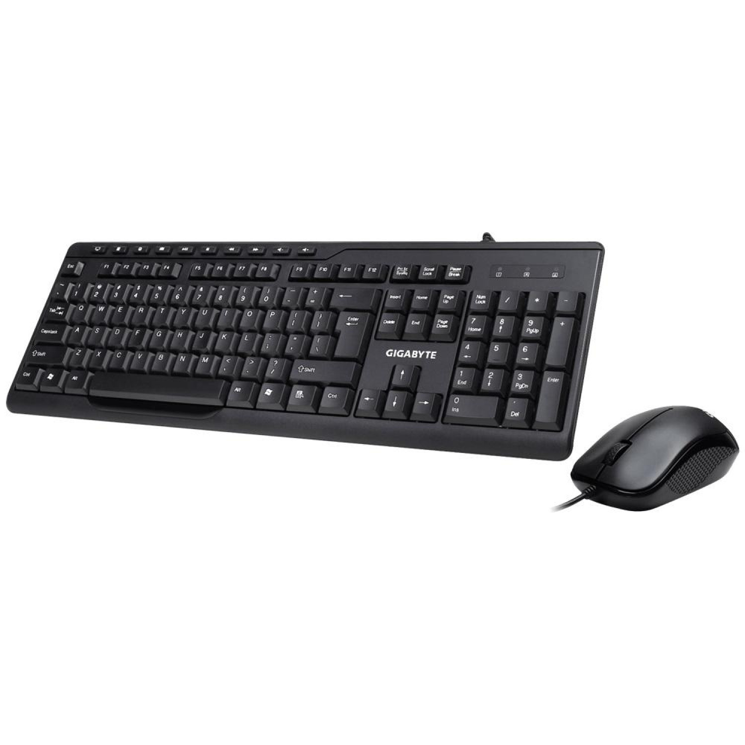 Kомплект жична клавиатура с мишка Gigabyte KM6300, Черен