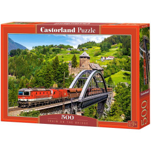 Пъзел Castorland Влак на моста, 500 елемента, B-52462