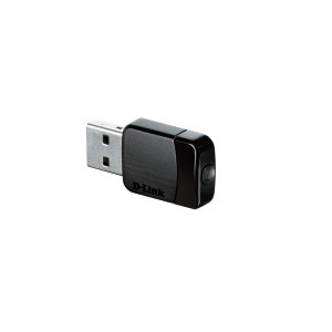 Безжичен Wireless адаптер D-Link, Dual band, AC600 MU-MIMO, 2.4GHz, USB 2.0, Черен