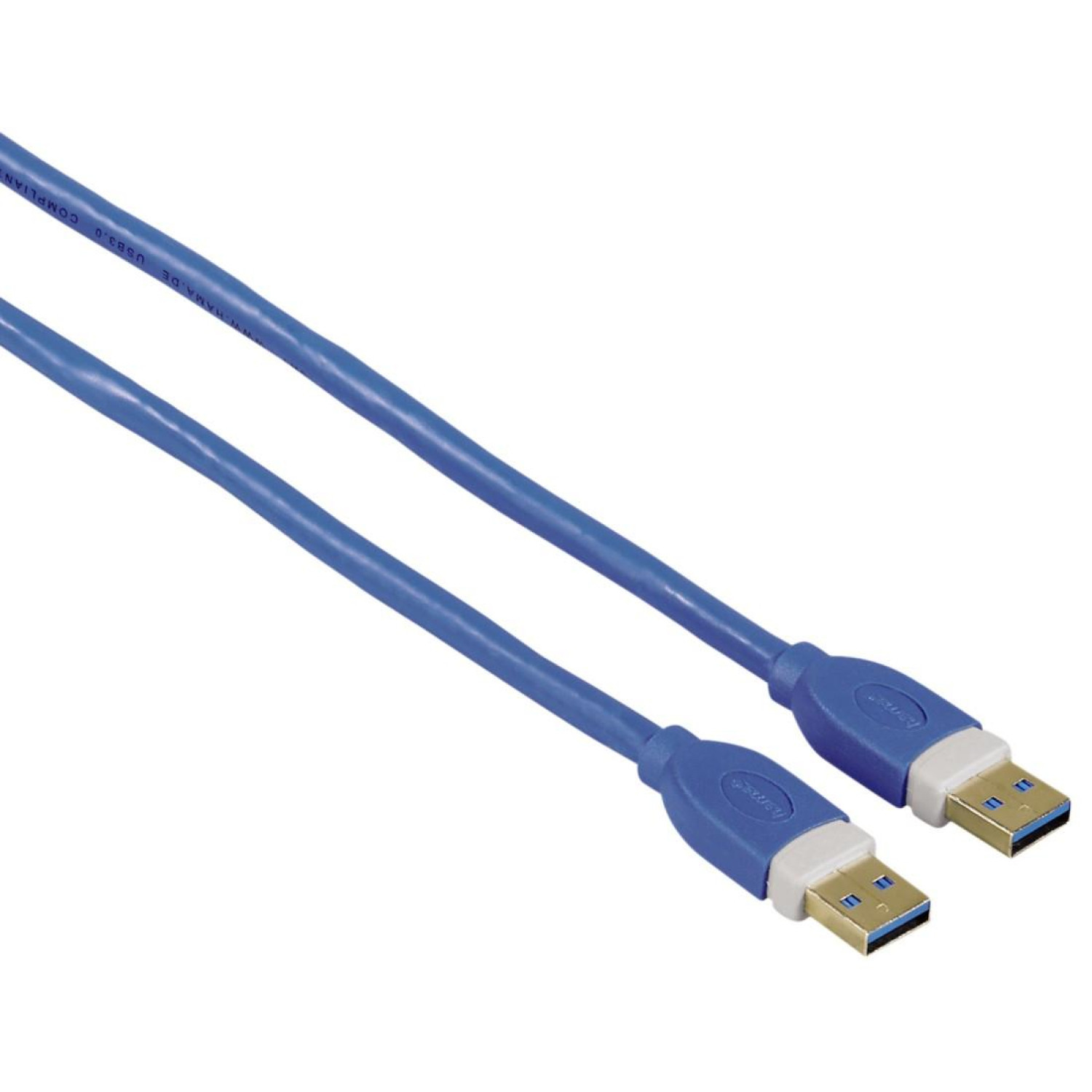 Кабел HAMA 39676 USB-A мъжко - USB-A мъжко, 1.8 м, 3 звезди, екраниран, позл.конектори