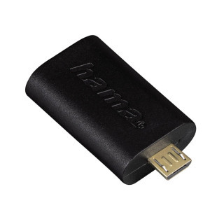 Адаптер OTG HAMA 54514, USB 2.0 micro B мъжко - A женско, Черен